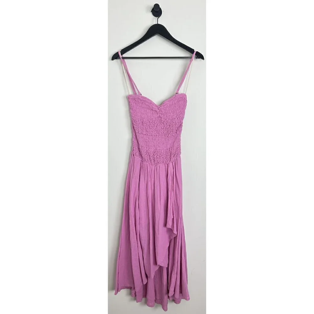 FREE PEOPLE Sparkling Moment Midi Dress in Sugar Magnolia Size Small